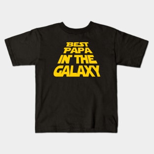 Best Papa in the Galaxy Kids T-Shirt